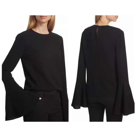 FRAME Flutter Sleeve Crepe Blouse XS - Picture 3 of 12